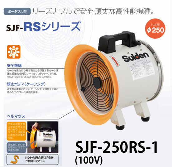 スイデン 送風機 ジェットスイファンRSシリーズ SJF-250RS-1 【代金引換不可】【送料無料】