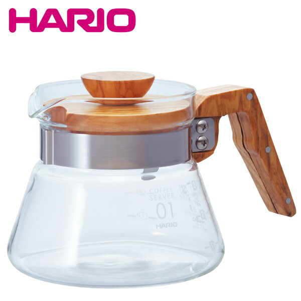 【送料無料】HARIO ハリオ　VCWN-40-OV  実用容量400ml  コーヒーサーバー400オリーブウッド
