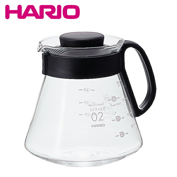 HARIO ハリオ　XVD-60B  実用容量600ml (2～5杯用)  V60レンジサーバー600