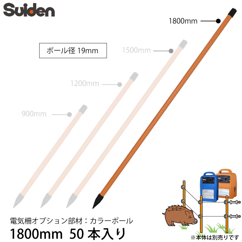 ǥ ŵ 顼ݡ 1800mm 50ܥå 1033111 ݡ19mm   ץ Բ suiden