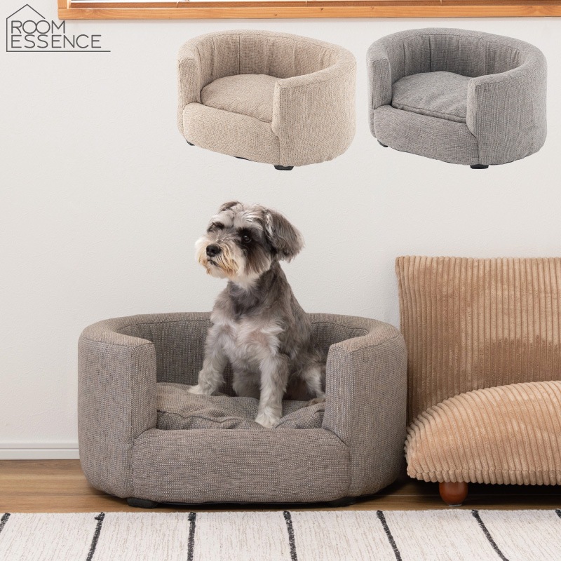ペットソファ クッション 猫 小型犬 コンパクトソファ PET-72 ペットベッド 軽量 3.5kg カバーリング ラタン・木フレーム 東谷 AZUMAYA 代引不可