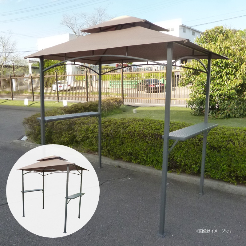 シンセイ ガーデンガゼボ 622131 庭 ガーデン 屋根 日除け 日よけ 日陰 屋外 東屋 あづまや BBQ アウトドア 休憩 イベント SHINSEI 代引不可