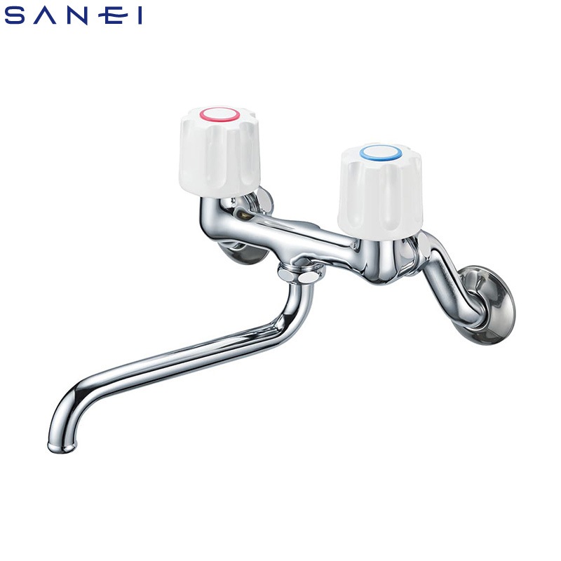 SANEI ツーバルブ混合栓 共用形 K11-W-13 キッチン用水栓金具 三栄水栓