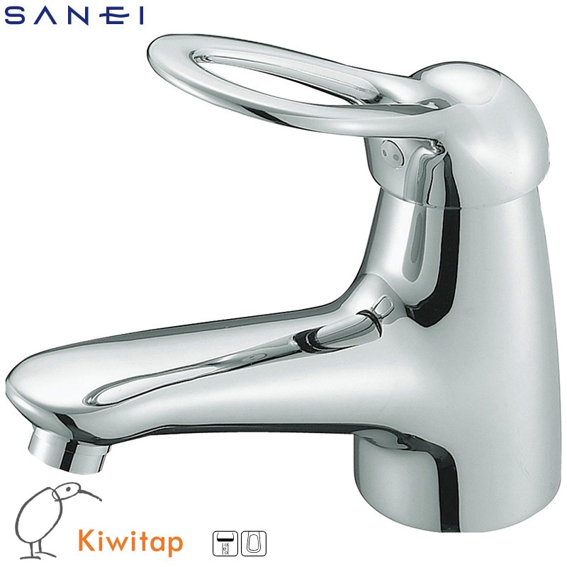 SANEI Kiwitap シングルレバー ワンホール 洗面混合栓 K4770NJK-13 寒冷地仕様 洗面用水栓金具 グッドデザイン賞 三栄水栓