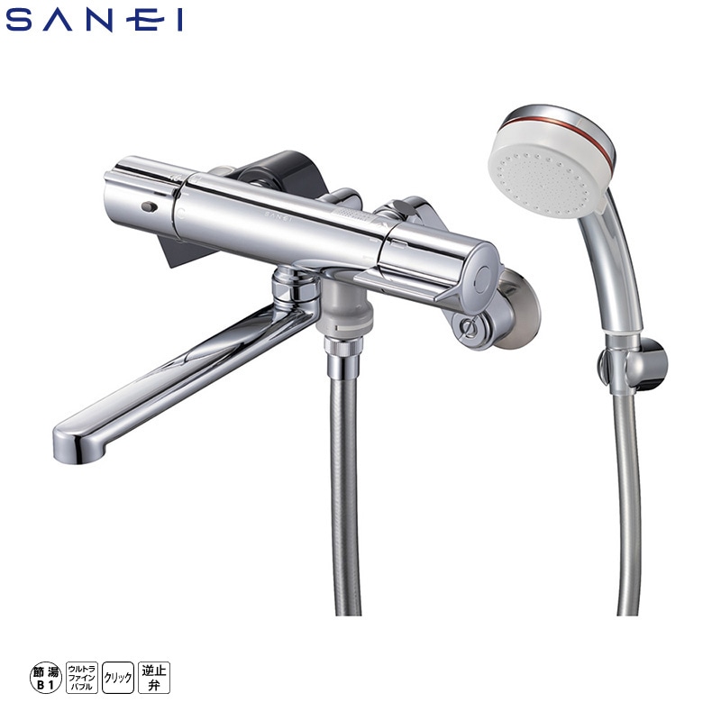 SANEI サーモシャワー混合栓 SK18C-M6L19  浴室 バス用水栓金具 ウルトラファインバブル発生装置付き ミストシャワー サーモスタット シャワーバス水栓 節湯B1 三栄水栓