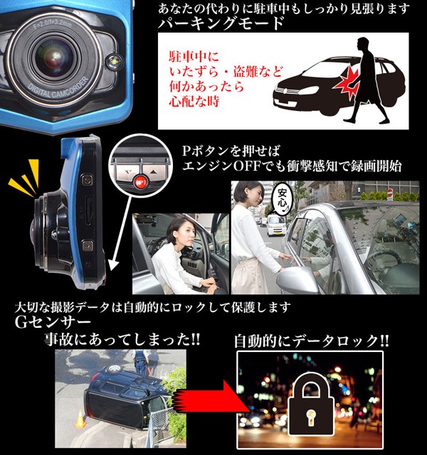 サンコー ドライブレコーダー Akwdrcar 高画質フルhd 1080p Wdr機能搭載 駐車監視 Gセンサー Hdmi出力対応 の通販 Ngc Com