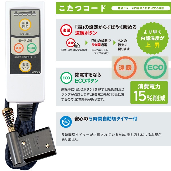 メトロ電気工業 こたつ用 取り替えヒーター Mcu 501ec K 交換用 薄型 コタツヒーターユニット 速暖 省エネ 5時間自動オフタイマー 手元コントローラー U字型 カーボン管 500w ユアサ炬燵推奨機器 Mcu501eck の通販 Ngc Com