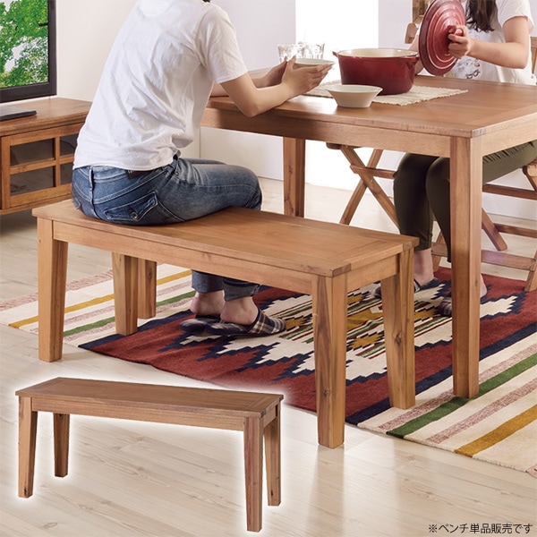 ダイニングベンチ　木製 ICHIBA 横幅100cm ダイニングベンチ 木製 bench ヴィンテージ風 カフェ