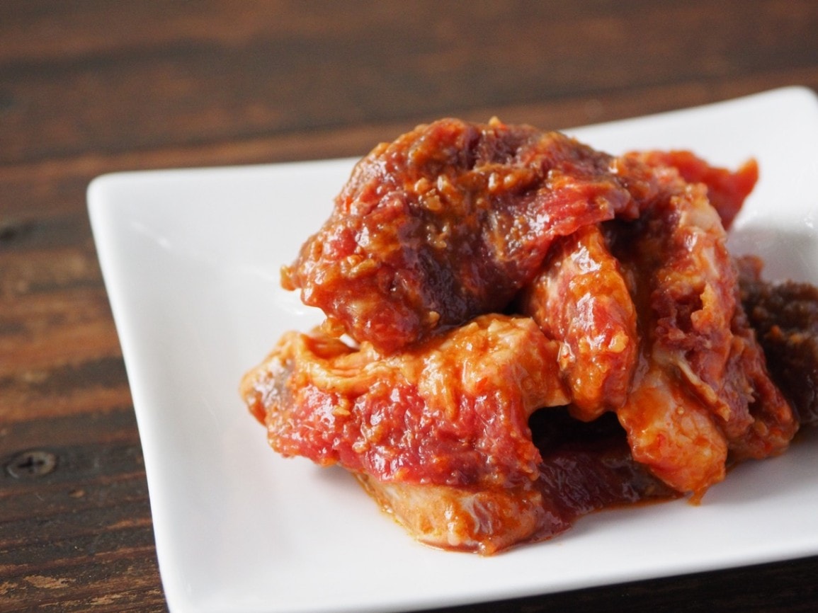 はなが牛ピリ辛味噌ダレ漬け焼肉 (約200g）