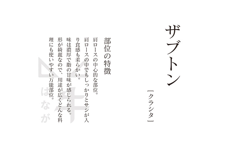 はなが黒牛ザブトン (約200g）