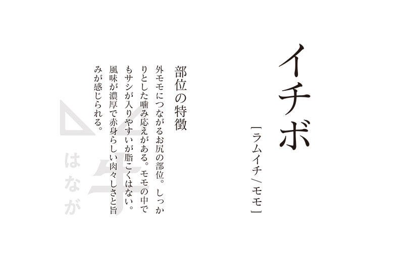 はなが牛イチボ 焼肉用 (約200g）