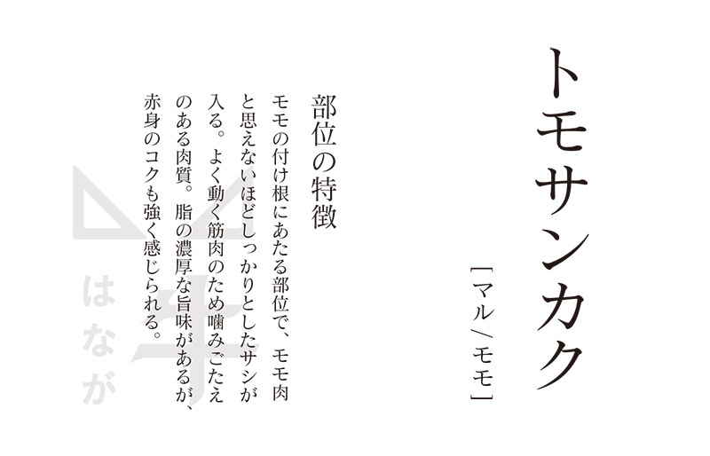 はなが牛トモサンカク 焼肉用 (約200g）