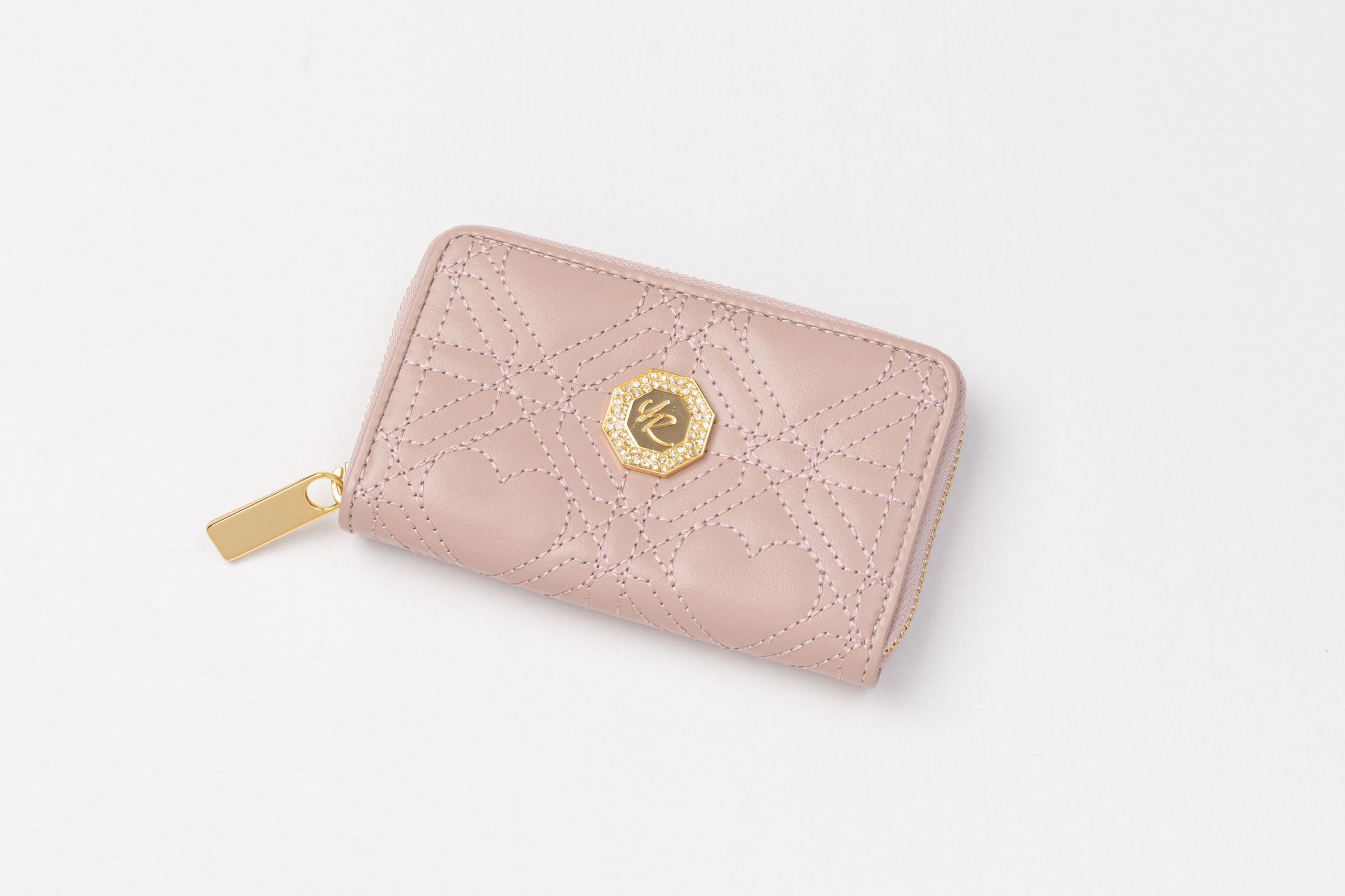 【金，財運上昇】アメジスト財布⭐浄化皿⭐N140 ミンサー織 厚底がま口財布 特大 沖縄民芸 織物 金運 開運 厄除