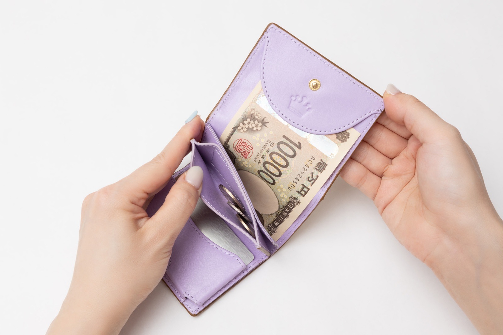 早期予約特典ガイド付き】2027金運三つ折り財布（ゴールド×ラベンダー