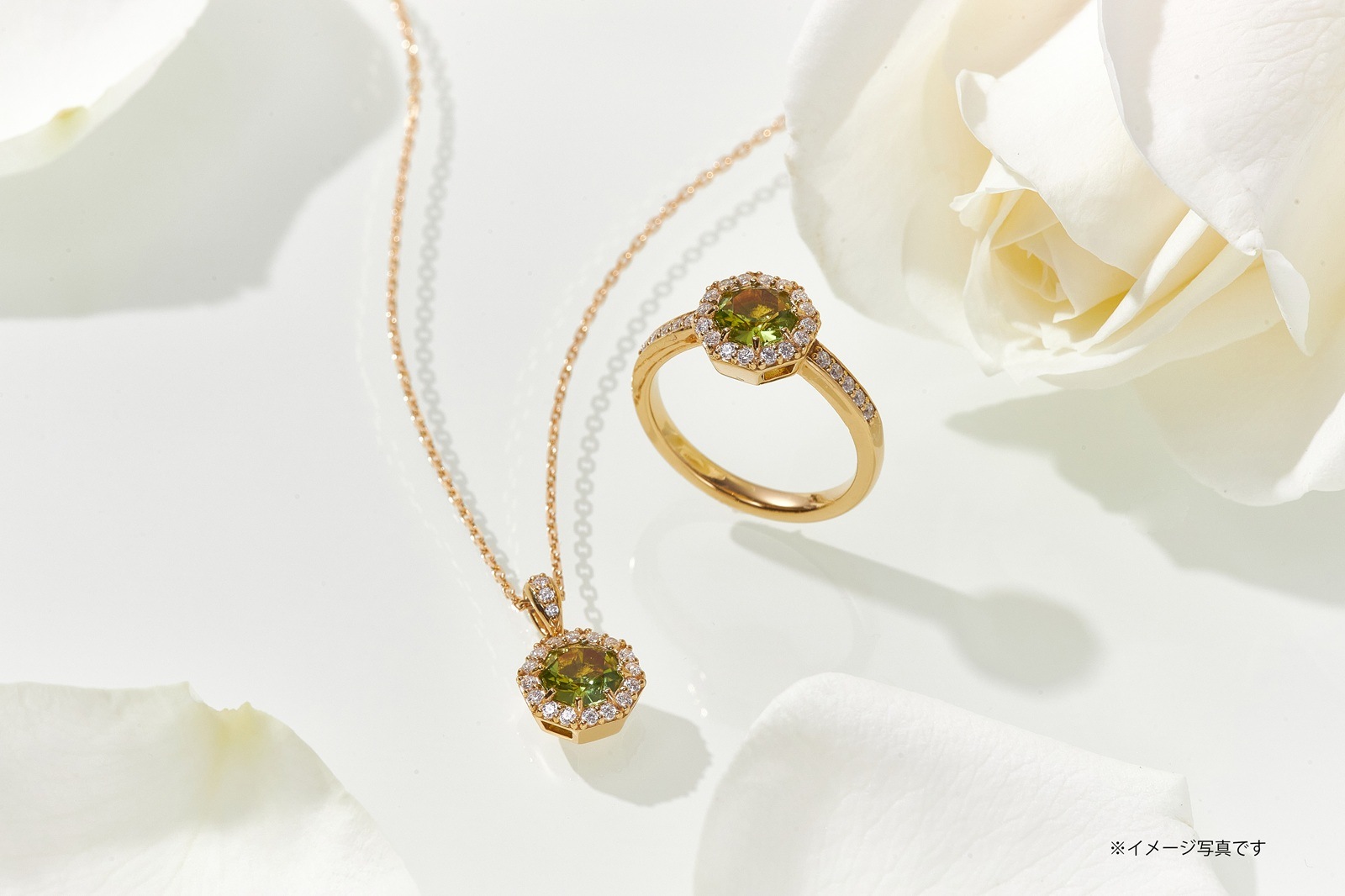 霊符　八角ペリドットダイヤ（霊符加工・チェーン別料金）