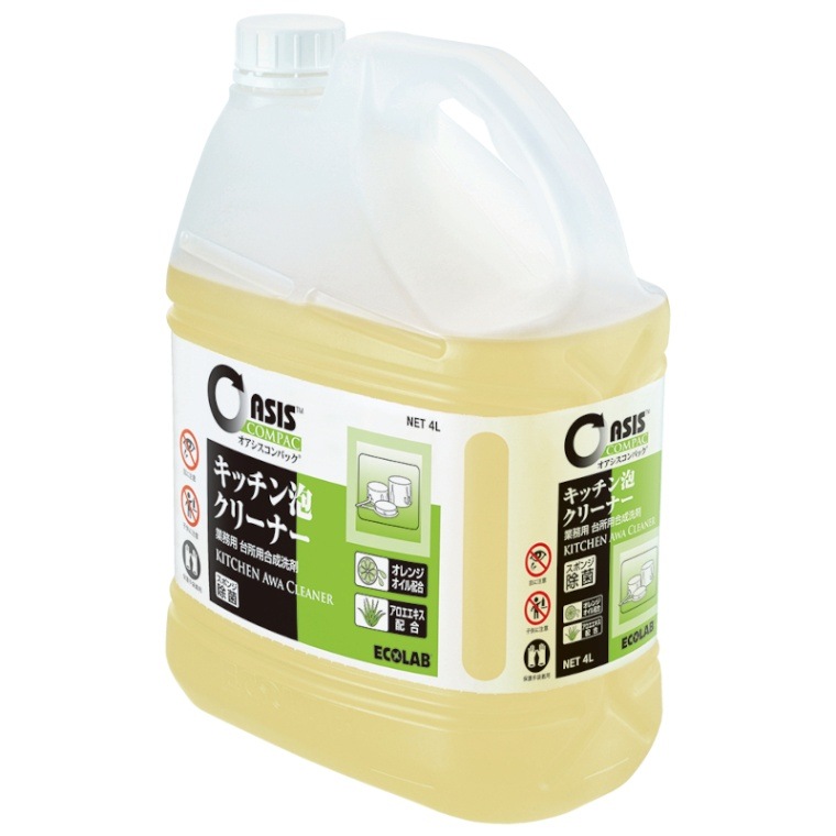 N(7698) 新品 エコラボ 業務用 台所用 合成洗剤 キッチン泡クリーナー 4L 飲食店 000000001709_zPsjThq.jpg