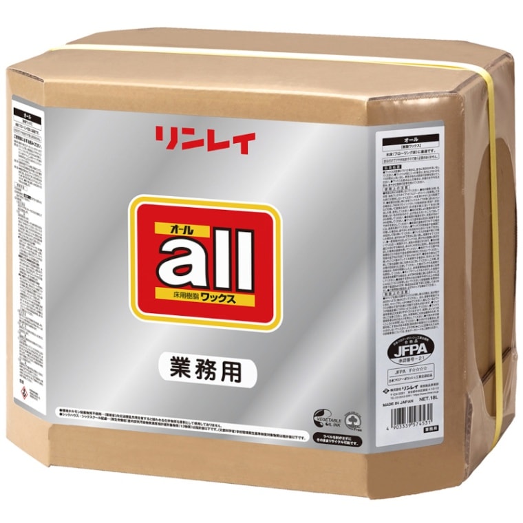 リンレイ フローリング・化学床用樹脂ワックス オール 18L RECOBO
