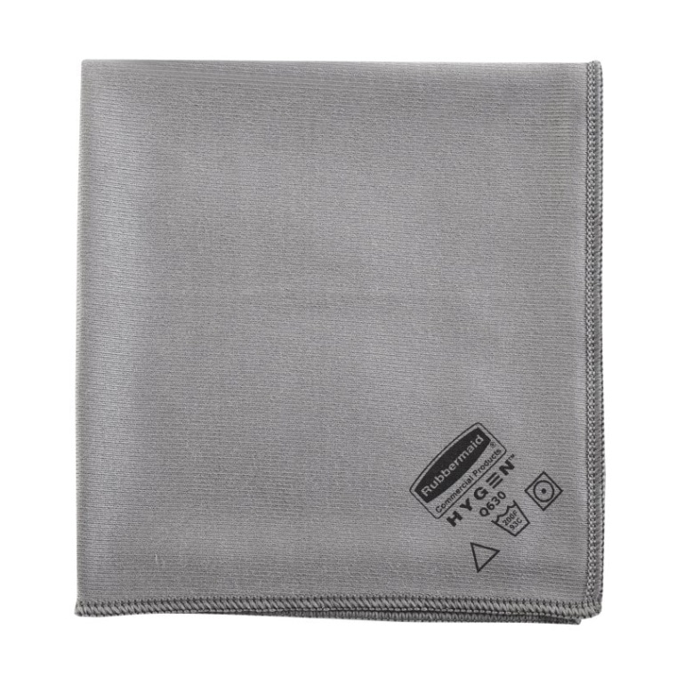 Rubbermaid（ラバーメイド）HYGEN マイクロファイバークロス エグゼクティブシリーズ ES ガラス/鏡用クロス グレー Q630