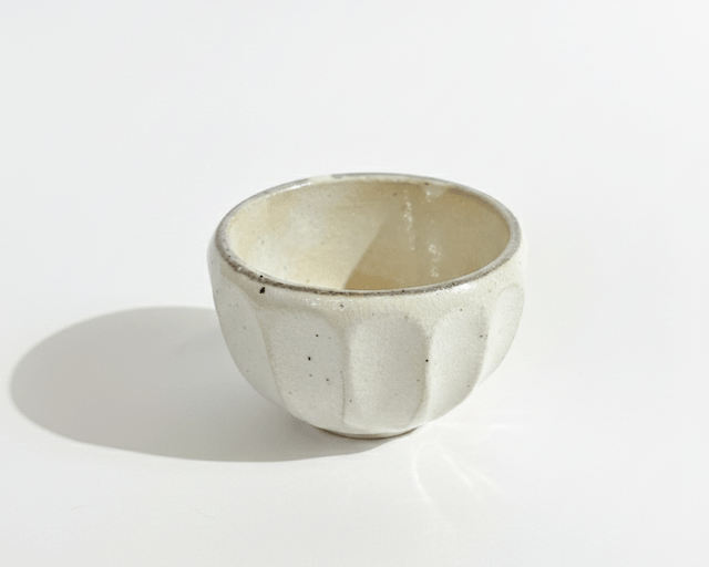 兵山窯 粉引太削ぎ丸ぐい呑