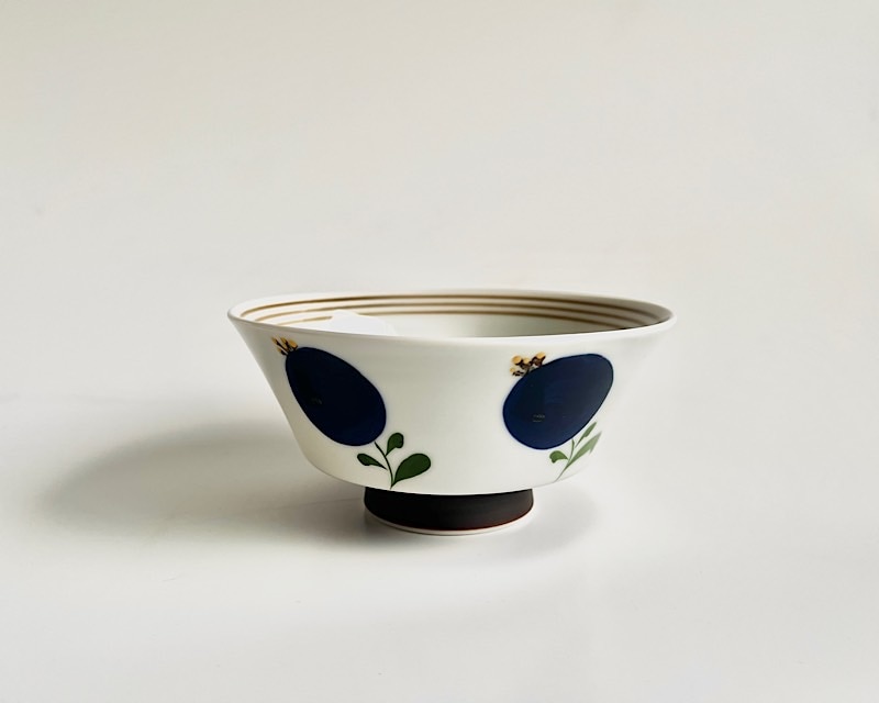 福峰窯 飯碗こはる 青（大）