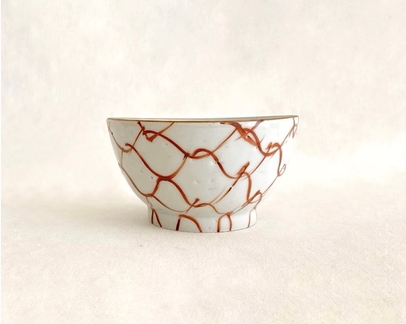 中尾万作 赤あみめし碗