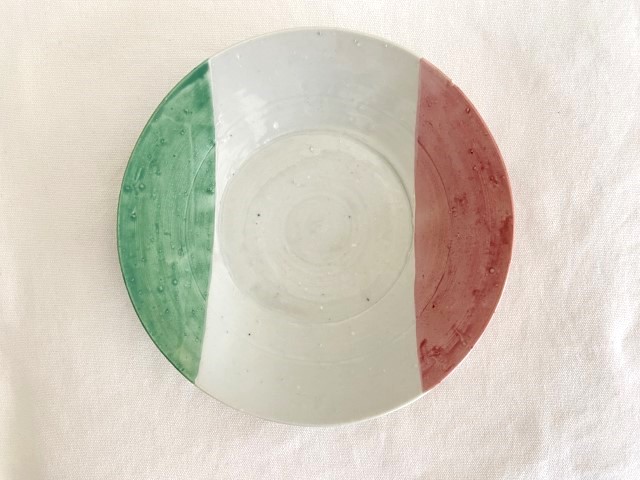 中尾万作 色掛分7寸皿