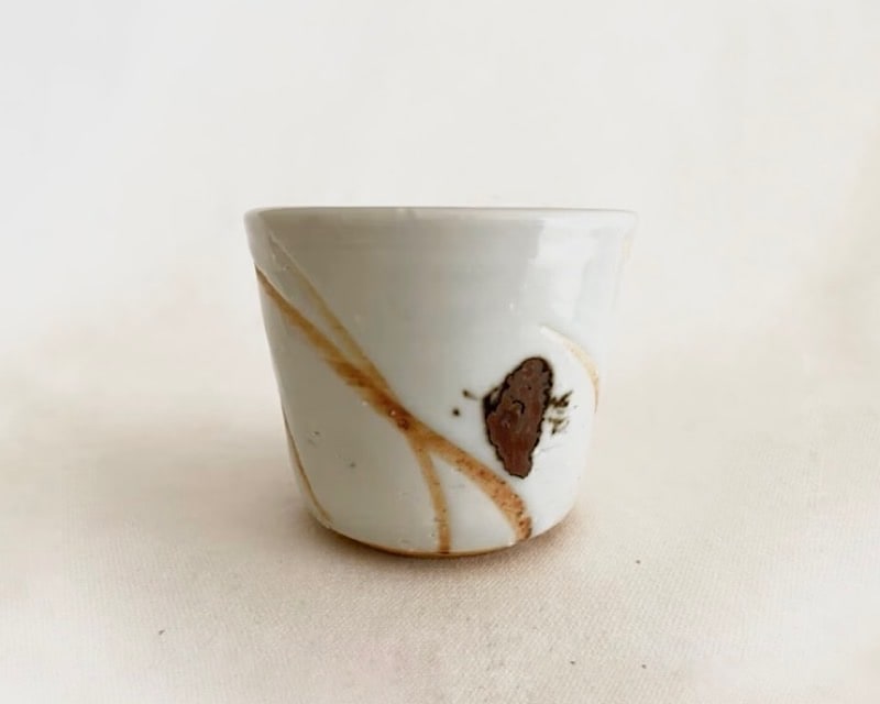 中尾万作 サビ秋草ちどりそば猪口