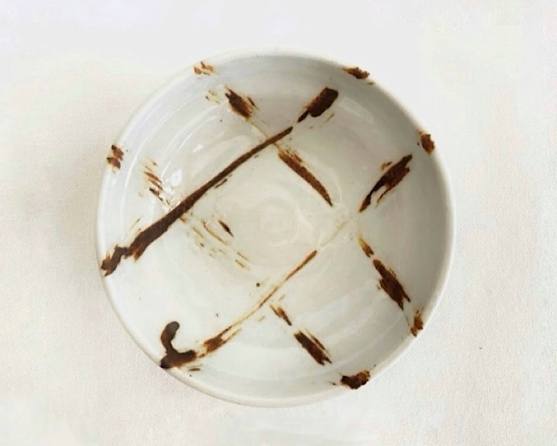 中尾万作 サビ格子広口鉢