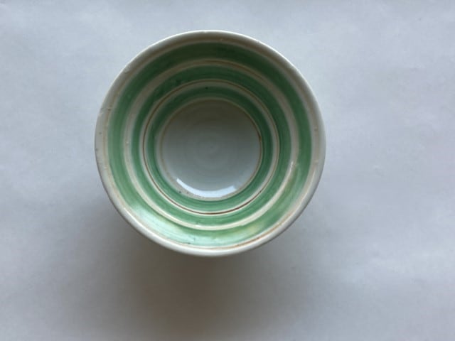 中尾万作 緑コマ小鉢