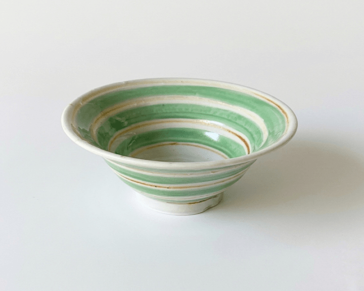 中尾万作 緑コマ小鉢