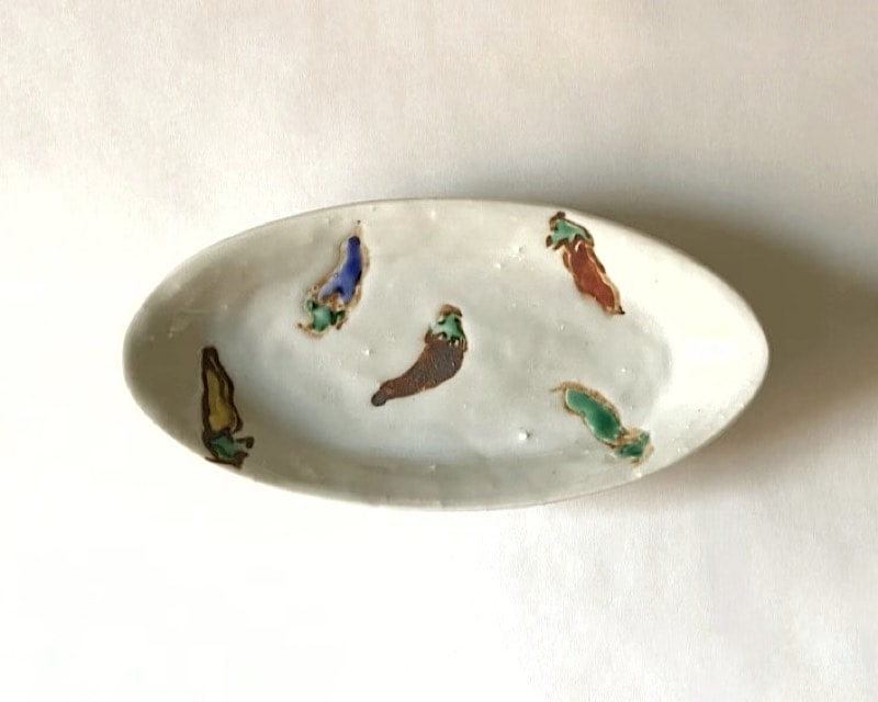 中尾万作 楕円皿 小 とうがらし