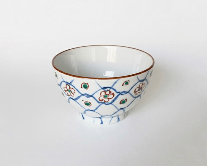 中尾万作 網目小花ちらしめし碗