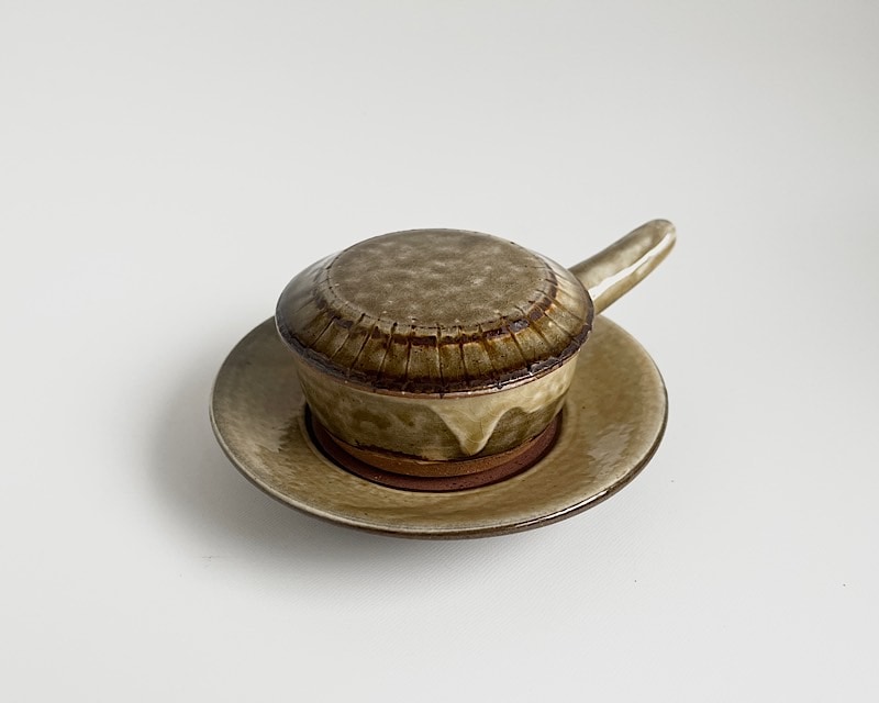 丹窓窯 エッグベーカー スリップ 黄・緑系【オンラインストア限定】