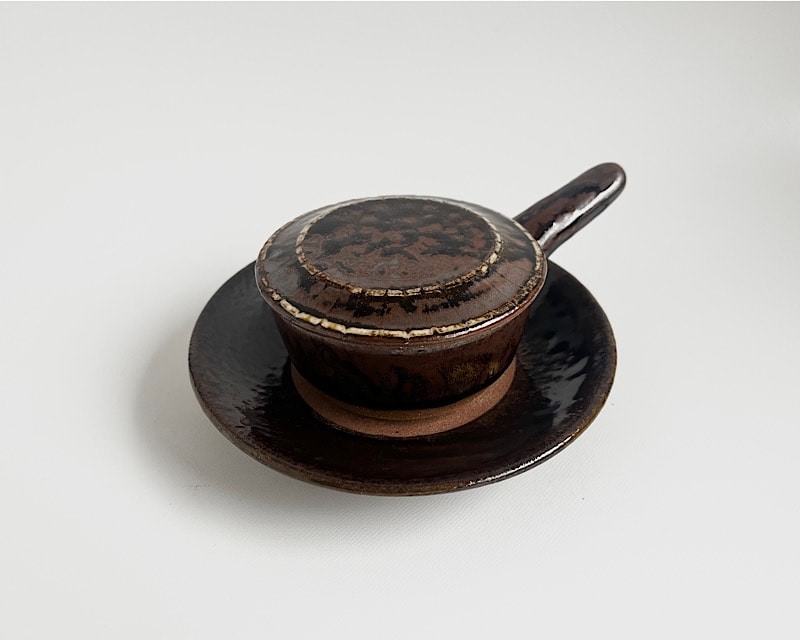 丹窓窯 エッグベーカー スリップ 黒・茶系【オンラインストア限定】