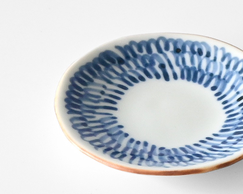 みじん唐草大皿 染付印判微塵唐草大皿28cm