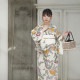 utatane 浴衣単品（F）古典柄 レトロ アンティーク系 アネモネ ベージュ系|浴衣（ゆかた）|レディース