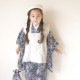 utatane 女児（3歳）七五三 着物 被布セット 華やか 可愛い系 花柄 紺系|キッズ|キッズ / ジュニア