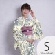 浴衣3点セット utatane 古典柄 レトロ アンティーク 系 萩 ベージュ 系|浴衣（ゆかた）|レディース