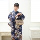 ニコアンティーク 浴衣単品（F）華やか 可愛い系 花くす玉 紺系|浴衣（ゆかた）|レディース