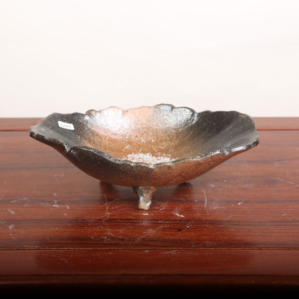 鉢：萬古焼足付変形鉢 24.0cm*資材 | 盆栽鉢・水盤,お買い得小鉢,土