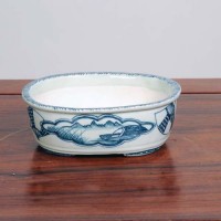 祥石　楕円　浅め　盆栽鉢 祥石(二代目)ゆうき 楕円鉢 14cm【現】 | 盆栽鉢・水盤,現代小鉢,祥石