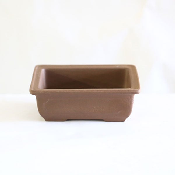 盆栽鉢：国産ウ泥長角窓付鉢 5号 16cm | すべての商品 | 遊恵盆栽 本店