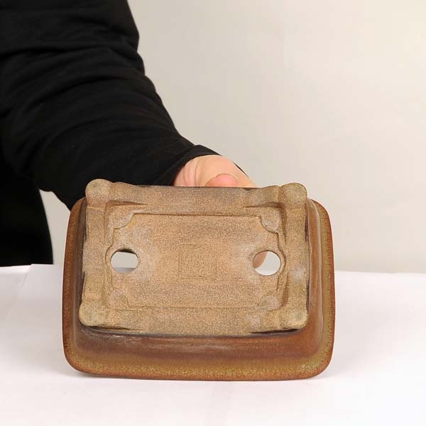 ※「流苑」長方　幅１４．３cmx奥行１１．９cmx高４．５cm※ 流苑 長方鉢 14.5cm現品送料無料 | 盆栽鉢・水盤,現代小鉢,流