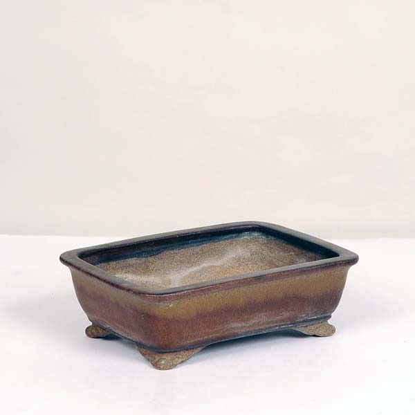 ※「流苑」長方　幅１４．３cmx奥行１１．９cmx高４．５cm※ 流苑 長方鉢 14.5cm現品送料無料 | 盆栽鉢・水盤,現代小鉢,流