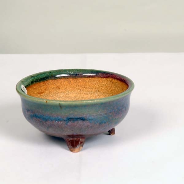現代小鉢：平安虹泉 足付丸鉢 9.8cm【現】 | 盆栽鉢・水盤,現代小鉢