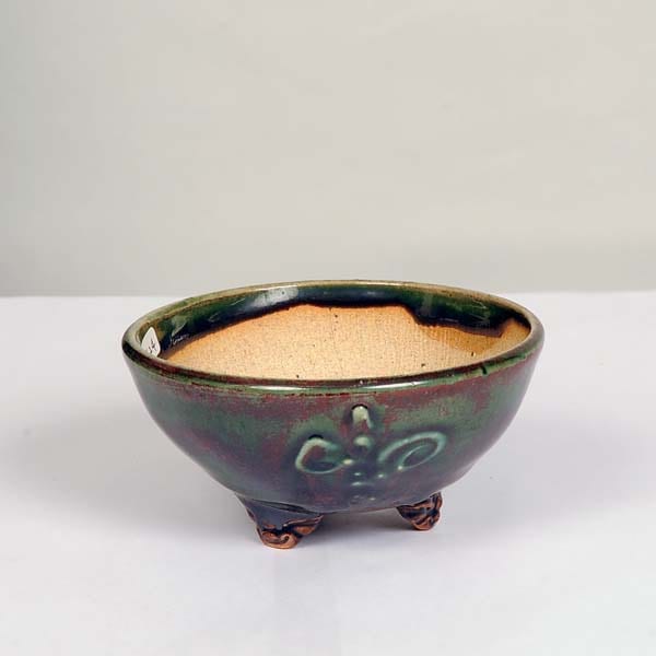 平安虹泉　丸　盆栽鉢 現代小鉢：平安虹泉 碗型丸鉢 12.0cm【現】 | すべての商品 | 遊恵