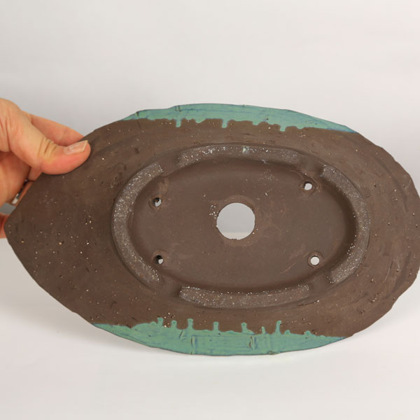 鉢：国産荒泥舟型鉢 8号*資材 | 盆栽鉢・水盤,お買い得鉢,土物・焼締