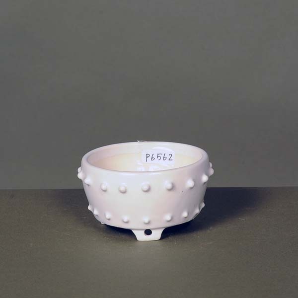♦小品盆栽鉢 富舟作 鋲打ち三足丸鉢ミニ盆栽鉢 コレクション 骨董品 ♢小品盆栽鉢 富舟作 鋲打ち三足丸鉢ミニ盆栽鉢 コレクション