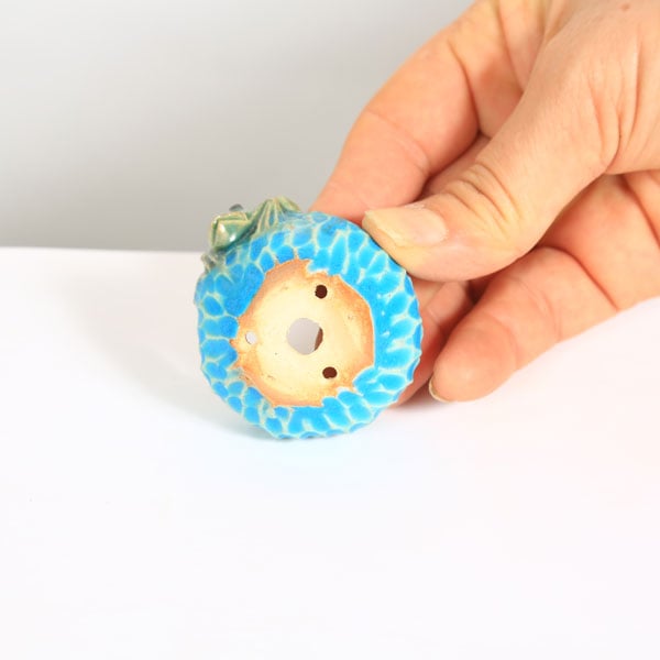 現代小鉢：古本正志 蛙付き丸鉢 4.3cm【現】 | 盆栽鉢・水盤,現代小鉢