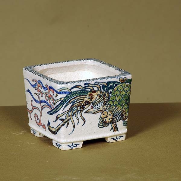 祥石　六角　白　盆栽鉢 現代小鉢：祥石(二代目) 六角鉢 14.0cm【現】 | 盆栽鉢・水盤,現代小鉢